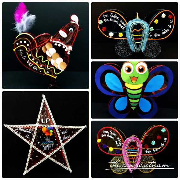 Lồng đèn trung thu giấy kiếng hình thú 